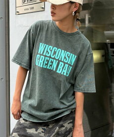 CIAOPANIC TYPY 【UNISEX】アシッドウォッシュ加工ロゴTEE チャオパニックティピー トップス カットソー・Tシャツ ネイビー オレンジ レッド ブラック グリーン【送料無料】