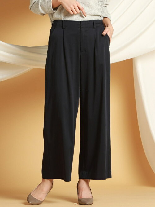 Laf ストレッチサテンワイドパンツ Rakuten Fashion 楽天ファッション 旧楽天ブランドアベニュー Am0533