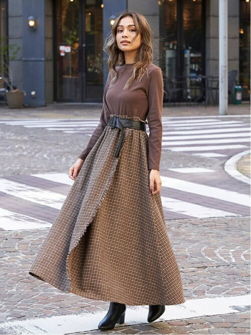 Mink Tokyo ウールチェックワンピース Rakuten Fashion 楽天ファッション 旧楽天ブランドアベニュー Az4533