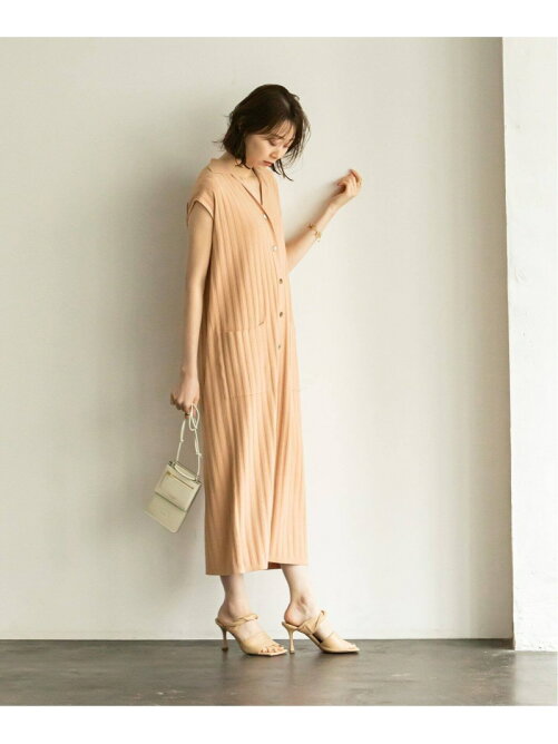 Noble ノースリーブ襟付きロング ワンピース Rakuten Fashion 楽天ファッション 旧楽天ブランドアベニュー Cr2533