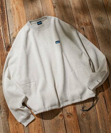 【SALE／20%OFF】KAVU KAVU×FREAK'S STORE /カブー 別注 リラックスフィット ワンポイント刺繍 クルーネックスウェット / ヘムコード 【限定展開】 25AW フリークスストア トップス スウェット・トレーナー ネイビー グレー ブラック【送料無料】