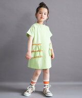 branshes 【WEB限定/DRC】配色メロウフリル半袖ワンピース ブランシェス ワンピース・ドレス ワンピース …