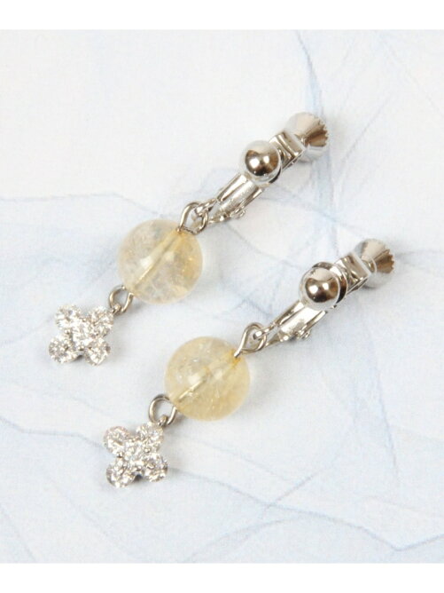 Wythe Charm 大人可愛いガラスアクセサリー シトリン 花ガラスイヤリング Rakuten Fashion 楽天ファッション 旧楽天ブランドアベニュー Cd0534