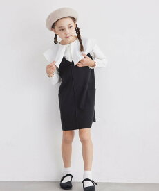 【SALE／55%OFF】ROPE' PICNIC KIDS 【KIDS】アンチピリングニットジャンパースカート ロペピクニック ワンピース・ドレス ジャンパースカート ベージュ ホワイト ブラック