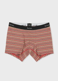 Paul Smith シグネチャーストライプ ボクサーパンツ ポール・スミス インナー・ルームウェア その他のインナー・ルームウェア グレー レッド【送料無料】