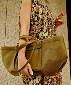 【SALE／60%OFF】ROPE' 【A4対応】チュールメッシュダブルハンドルトートバッグ ロペ バッグ トートバッグ ブラック グリーン【送料無料】