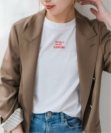【SALE／20%OFF】Spick & Span 《追加》メッセージロゴTシャツ スピックアンドスパン トップス カットソー・Tシャツ ブルー レッド ブラック【送料無料】