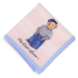 POLO RALPH LAUREN レディース プリントハンカチ インターモードカワベ ファッション雑貨 ハンカチ・ハンドタオル ホワイト ピンク ブルー