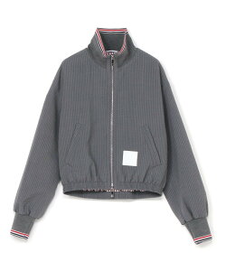 THOM BROWNE ZIP-UP TRACK JACKET IN WOOL SEERSUCKER �g���u���E�� �W���P�b�g�E�A�E�^�[ �u���]���E�W�����p�[ �O���[ �l�C�r�[�y���������z