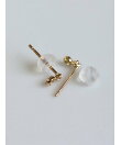 カラーストーン / キュービックジルコニア ピアス | K10YG