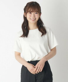 LAURA ASHLEY 【綿100%/ストレッチ】ベーシックTシャツ ローラ アシュレイ トップス カットソー・Tシャツ ホワイト ベージュ ネイビー【送料無料】