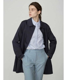 Aquascutum WOMEN ストレッチツイル ステンカラーコート アクアスキュータム ジャケット・アウター その他のジャケット・アウター ネイビー ベージュ【送料無料】