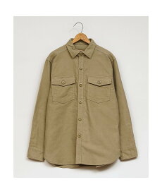 【SALE／40%OFF】Nigel Cabourn MAN / ビックシャツ - モールスキン ナイジェル・ケーボン トップス シャツ・ブラウス ホワイト グリーン【送料無料】