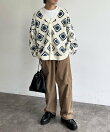 クロシェ編みカーディガン