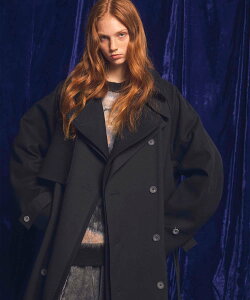 MAISON SPECIAL Prime-Over Layering Coat ���]���X�y�V���� �W���P�b�g�E�A�E�^�[ �g�����`�R�[�g �u���b�N �O���[�y���������z