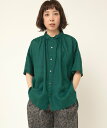 【SALE／21%OFF】RNA-N B2909 リネンスモールカラーシャーリングシャツ アールエヌエーエヌ トップス シャツ・ブラウス ホワイト ブラック グリーン【送料無料】