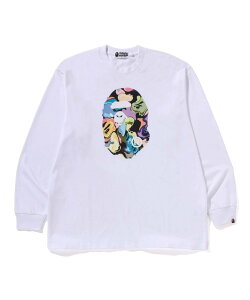 A BATHING APE ART CAMO APE HEAD RELAXED FIT LS TEE A xCVO GCv gbvX Jbg\[ETVc O[ zCgyz