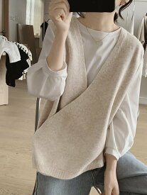 【SALE／32%OFF】Doux Belle ノースリーブニットベスト レディース トップス ドゥー・ベル トップス ベスト・ジレ ベージュ ブラック グレー