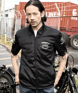 Vanson Leathers MESH WORK SHIRT �o���\�����U�[�Y �g�b�v�X �V���c�E�u���E�X �u���b�N�y���������z