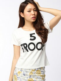 【SALE／47%OFF】SPIGA TROOPロゴプリントTシャツ スピーガ トップス カットソー・Tシャツ ホワイト グレー