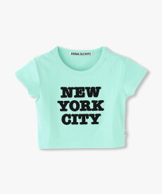 ANNA SUI NYC "NYC" 刺繍 Tシャツ アナ スイ トップス カットソー・Tシャツ グリーン ブラック ホワイト【送料無料】