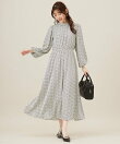 【洗える】フラワープリントワンピース × ニットベスト セット