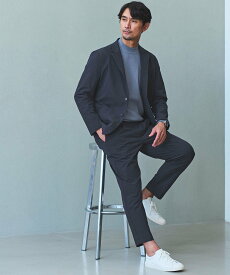 【SALE／40%OFF】UNITED ARROWS green label relaxing 【WEB限定】JUST fit ナイロン PU リラックス セットアップ -2Wayストレッチ- ユナイテッドアローズ グリーンレーベルリラクシング ジャケット・アウター テーラードジャケット・ブレザー ブラック グレー 【送料無料】