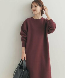 【SALE／30%OFF】URBAN RESEARCH DOORS スウェットライクニットワンピース アーバンリサーチドアーズ ワンピース・ドレス ワンピース ベージュ グレー ワインレッド【送料無料】