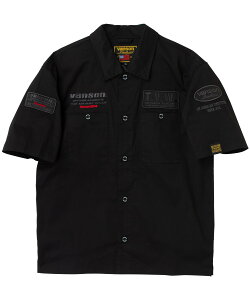 Vanson Leathers COTTON WORK SHIRT �o���\�����U�[�Y �g�b�v�X �V���c�E�u���E�X �u���b�N �z���C�g�y���������z