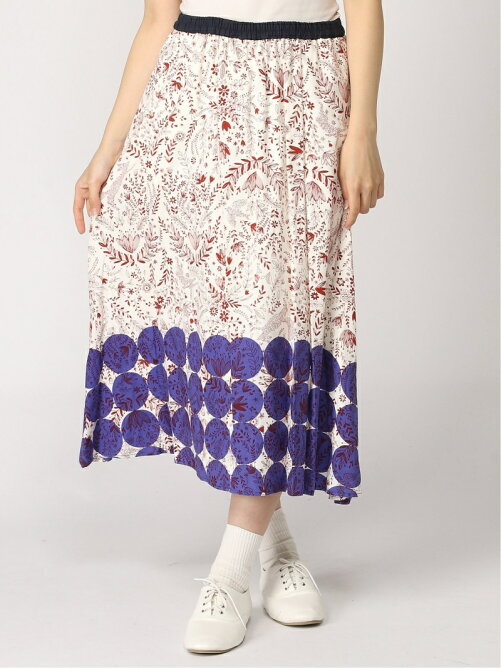 Hakka コットンレーヨンビエラフォークロアドットプリントギャザースカート 裏地付き Rakuten Fashion 楽天ファッション 旧楽天ブランドアベニュー Cc8537