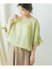 【SALE／30%OFF】ROSSO 【WEB/一部店舗限定】リボンスリーブプルオーバー アーバンリサーチロッソ シャツ/ブラウス シャツ/ブラウスその他 ベージュ ブルー グレー【送料無料】