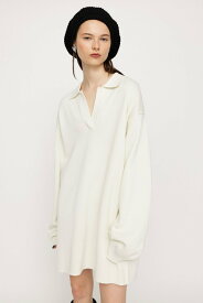 【SALE／50%OFF】SLY COLLAR KNIT ショートワンピース スライ ワンピース・ドレス ワンピース ホワイト ブラック ブルー