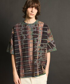 MAISON SPECIAL Hand Tie-Dye Prime-Over Crew Neck T-Shirt メゾンスペシャル トップス カットソー・Tシャツ グレー ブラック ホワイト ネイビー【送料無料】