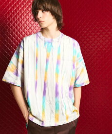 MAISON SPECIAL Hand Tie-Dye Prime-Over Crew Neck T-Shirt メゾンスペシャル トップス カットソー・Tシャツ グレー ブラック ホワイト ネイビー【送料無料】