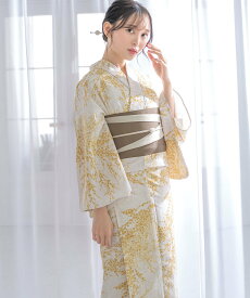 SOUBIEN 浴衣2点セット レディース (浴衣+帯) ソウビエン 着物・浴衣・和装小物 浴衣 グリーン ホワイト【送料無料】