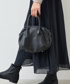 BEARDSLEY ラウンドミニボストンバック ビアズリー バッグ トートバッグ シルバー ブラック【送料無料】