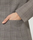 【ウォッシャブル】裏起毛チェック ジャケット