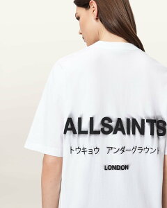 ALLSAINTS (W)SPEEDER ETTA TEE �I�[���Z�C���c �g�b�v�X �J�b�g�\�[�ET�V���c �z���C�g�y���������z