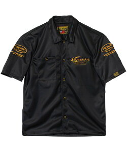 Vanson Leathers MESH WORK SHIRT �o���\�����U�[�Y �g�b�v�X �V���c�E�u���E�X �u���b�N�y���������z