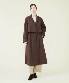 【SALE／50%OFF】Sybilla 【ドラマ着用】3WAYジレトレンチコート シビラ ジャケット・アウター トレンチコート ブラウン ベージュ【送料無料】