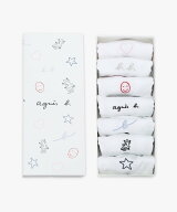 agnes b. ENFANT ベビー アイコニック 刺繍 スタイ ギフトセット アニエスベー マタニティウェア・ベビー…