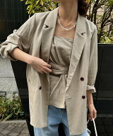 【SALE／70%OFF】DouDou アシメタックビスチェ ドゥドゥ トップス シャツ・ブラウス グレー ベージュ カ…