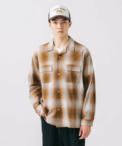 �ySALE�^30%OFF�zBEAMS HEART MEN �J���~ �I���u���[�`�F�b�N �I�[�v���J���[�V���c �r�[���X �A�E�g���b�g �g�b�v�X �V���c�E�u���E�X �u���[�y���������z