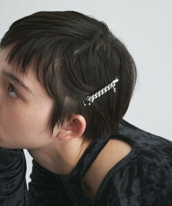 CODE A heyep�bChain Motif Pierced Hair Pins(2-piece) �R�[�h�G�[ �w�A�A�N�Z�T���[ ���̑��̃w�A�A�N�Z�T���[ �V���o�[�y���������z
