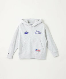 【SALE／40%OFF】UNITED ARROWS green label relaxing 【別注】＜RUSSELL ATHLETIC＞*＜Berkley＞プリント フーディー / キッズ 110cm-130cm ユナイテッドアローズ アウトレット トップス スウェット・トレーナー ネイビー ブラック グレー