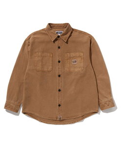 A BATHING APE GARMENT DYE WORK LS SHIRT A xCVO GCv WPbgEAE^[ fjWPbg x[W O[yz