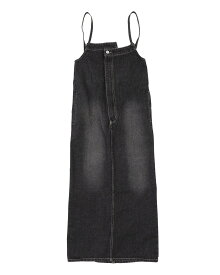 【SALE／30%OFF】YEVS デニムジャンバースカート イーブス ワンピース・ドレス ジャンパースカート ブルー ブラック【送料無料】