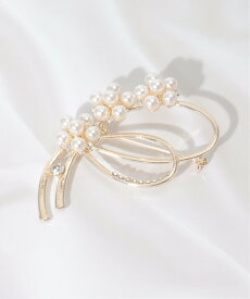 ikka 【フォーマル対応】ブローチ25 イッカ アクセサリー・腕時計 その他のアクセサリー・腕時計 ホワイト ゴールド