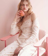 PEACH JOHN 【肌ざわりが柔らかく,快適なコットン混リブ】コットン混リブパジャマ3点セット ピーチ・ジョ…