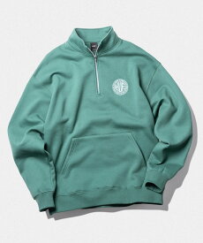 HUF REGIONAL HALF ZIP FLEECE HUF ハフ ロゴ フリース スウェット ハフ トップス スウェット・トレーナー グリーン パープル ブラック グレー【送料無料】